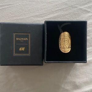 Balmain x H&M gold plated ring M/L